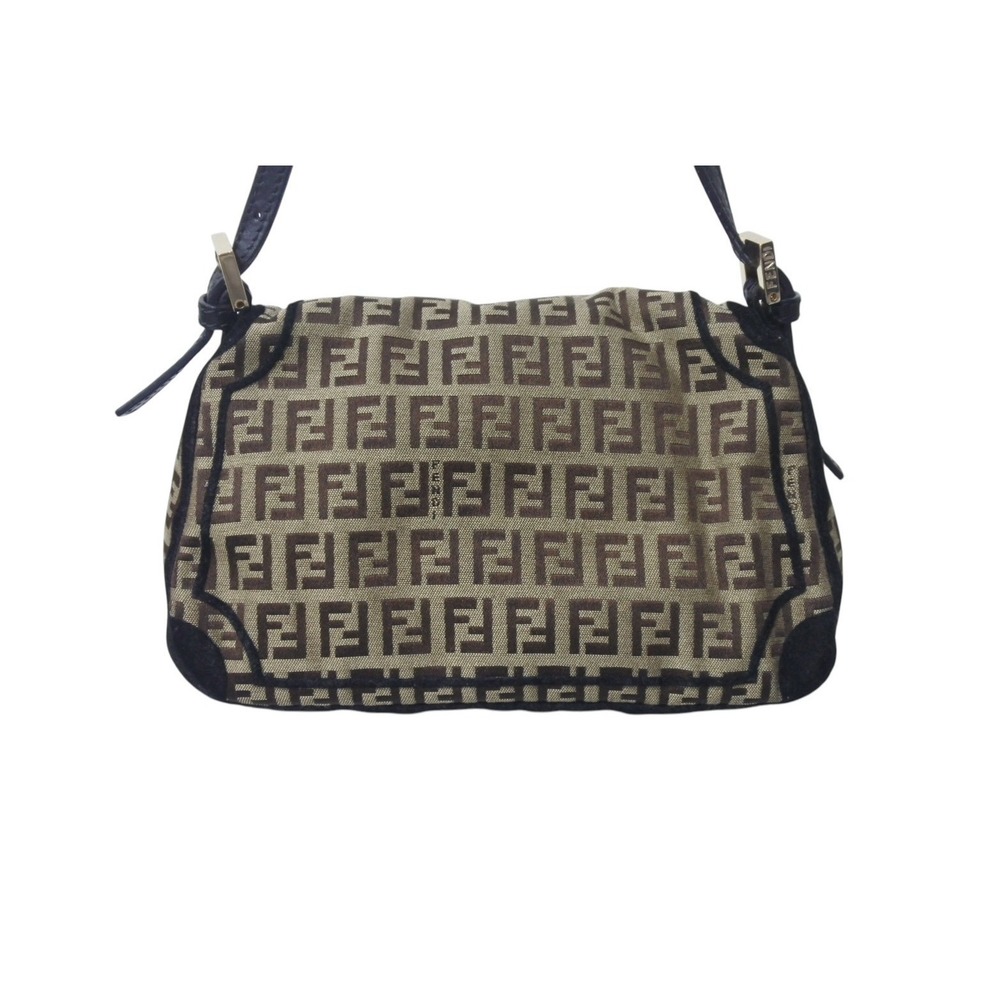 Fendi canvas Zucca Bucket black handbag brown Mamma - Picture 3 of 10